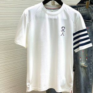 Thom Browne four bar matchmaker puppy embroidered t-shirt